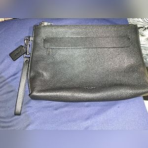 Coach pebbled clutch